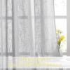 imageNICETOWN White Sheer Linen Curtains for Windows 84 inch Length Grommet Top Semi Sheer Vertical Drapes Privacy with Light Filter for BedroomLiving RoomSliding Door 52 inch Wide 2 PCsSilver Grey