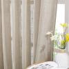 imageNICETOWN White Sheer Linen Curtains for Windows 84 inch Length Grommet Top Semi Sheer Vertical Drapes Privacy with Light Filter for BedroomLiving RoomSliding Door 52 inch Wide 2 PCsTaupe