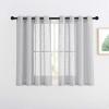 imageNICETOWN White Sheer Linen Curtains for Windows 84 inch Length Grommet Top Semi Sheer Vertical Drapes Privacy with Light Filter for BedroomLiving RoomSliding Door 52 inch Wide 2 PCsSilver Grey