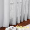 imageNICETOWN White Sheer Linen Curtains for Windows 84 inch Length Grommet Top Semi Sheer Vertical Drapes Privacy with Light Filter for BedroomLiving RoomSliding Door 52 inch Wide 2 PCsSilver Grey