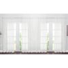 imageNICETOWN 4 Pieces Sheer White Curtains 84  Window Treatment Rod Pocket Tulle Voile DrapePanel Sets for Patio Door 4 Panels W60 x L84Ivory