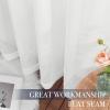 imageNICETOWN 4 Pieces Sheer White Curtains 84  Window Treatment Rod Pocket Tulle Voile DrapePanel Sets for Patio Door 4 Panels W60 x L84Ivory