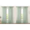 imageNICETOWN 4 Pieces Sheer White Curtains 84  Window Treatment Rod Pocket Tulle Voile DrapePanel Sets for Patio Door 4 Panels W60 x L84Sage Green