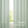 imageNICETOWN 4 Pieces Sheer White Curtains 84  Window Treatment Rod Pocket Tulle Voile DrapePanel Sets for Patio Door 4 Panels W60 x L84Sage Green