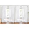 imageNICETOWN 4 Pieces Sheer White Curtains 84  Window Treatment Rod Pocket Tulle Voile DrapePanel Sets for Patio Door 4 Panels W60 x L84White