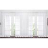 imageNICETOWN 4 Pieces Sheer White Curtains 84  Window Treatment Rod Pocket Tulle Voile DrapePanel Sets for Patio Door 4 Panels W60 x L84White