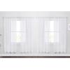 imageNICETOWN 4 Pieces Sheer White Curtains 84  Window Treatment Rod Pocket Tulle Voile DrapePanel Sets for Patio Door 4 Panels W60 x L84White