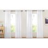 imageNICETOWN 4 Pieces Sheer White Curtains 84  Window Treatment Rod Pocket Tulle Voile DrapePanel Sets for Patio Door 4 Panels W60 x L84White