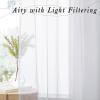 imageNICETOWN 4 Pieces Sheer White Curtains 84  Window Treatment Rod Pocket Tulle Voile DrapePanel Sets for Patio Door 4 Panels W60 x L84White