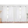 imageNICETOWN 4 Pieces Sheer White Curtains 84  Window Treatment Rod Pocket Tulle Voile DrapePanel Sets for Patio Door 4 Panels W60 x L84White