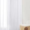 imageNICETOWN 4 Pieces Sheer White Curtains 84  Window Treatment Rod Pocket Tulle Voile DrapePanel Sets for Patio Door 4 Panels W60 x L84White