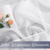 imageNICETOWN 4 Pieces Sheer White Curtains 84  Window Treatment Rod Pocket Tulle Voile DrapePanel Sets for Patio Door 4 Panels W60 x L84White