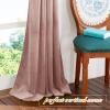 imageNICETOWN Black Velvet Blackout Curtains Patio Panels 96 inch Long Media Movie Theater Room Decor Energy  Efficient Velvet Woven Home Theater Eyelet Top Drapes for Living Room 1 Pair W52xL96Dusty Pink