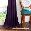 imageNICETOWN Black Velvet Blackout Curtains Patio Panels 96 inch Long Media Movie Theater Room Decor Energy  Efficient Velvet Woven Home Theater Eyelet Top Drapes for Living Room 1 Pair W52xL96Purple