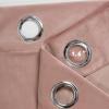 imageNICETOWN Black Velvet Blackout Curtains Patio Panels 96 inch Long Media Movie Theater Room Decor Energy  Efficient Velvet Woven Home Theater Eyelet Top Drapes for Living Room 1 Pair W52xL96Dusty Pink