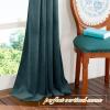 imageNICETOWN Black Velvet Blackout Curtains Patio Panels 96 inch Long Media Movie Theater Room Decor Energy  Efficient Velvet Woven Home Theater Eyelet Top Drapes for Living Room 1 Pair W52xL96Greyish Blue
