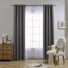 imageNICETOWN Gray Blackout Curtains for Bedroom 84 inches Long  Thermal Drapes Grommet Room Darkening Light Blocking Curtains Window Treatments for Living Room 2 Panels W52 x L84 Grey
