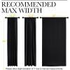 imageNICETOWN Halloween Black Blackout Living Room Curtains 84 inches Long Black Out Curtain Panels for Bedroom  Black Color W52 x L84 1 Pair Thermal Insulated Blackout Draperies Window Treatment