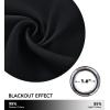 imageNICETOWN Halloween Soundproof Thermal Insulated Blackout Curtain Thermal Insulated Solid Grommet Room Darkening Drape for Dining Room Single Panel 42 inches by 84 inch Black
