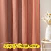 imageNICETOWN Linen Curtains for Windows 84 inch Length Rod Pocket ampamp Back Tab Semi Sheer Linen Curtains ampamp Drapes Privacy with Light Through for BedroomLiving Room Natural W52 x L84 2 PiecesBurnt Orange