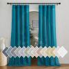 imageNICETOWN Linen Curtains for Windows 84 inch Length Rod Pocket ampamp Back Tab Semi Sheer Linen Curtains ampamp Drapes Privacy with Light Through for BedroomLiving Room Natural W52 x L84 2 PiecesPeacock Green