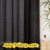 imageNICETOWN Linen Curtains for Windows 84 inch Length Rod Pocket ampamp Back Tab Semi Sheer Linen Curtains ampamp Drapes Privacy with Light Through for BedroomLiving Room Natural W52 x L84 2 PiecesBlack