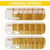 imageNICETOWN Linen Curtains for Windows 84 inch Length Rod Pocket ampamp Back Tab Semi Sheer Linen Curtains ampamp Drapes Privacy with Light Through for BedroomLiving Room Natural W52 x L84 2 PiecesGold