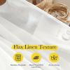 imageNICETOWN Linen Curtains for Windows 84 inch Length Rod Pocket ampamp Back Tab Semi Sheer Linen Curtains ampamp Drapes Privacy with Light Through for BedroomLiving Room Natural W52 x L84 2 PiecesIvory