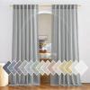 imageNICETOWN Linen Curtains for Windows 84 inch Length Rod Pocket ampamp Back Tab Semi Sheer Linen Curtains ampamp Drapes Privacy with Light Through for BedroomLiving Room Natural W52 x L84 2 PiecesCharcoal Gray