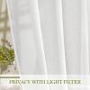 imageNICETOWN Linen Curtains for Windows 84 inch Length Rod Pocket ampamp Back Tab Semi Sheer Linen Curtains ampamp Drapes Privacy with Light Through for BedroomLiving Room Natural W52 x L84 2 PiecesWhite