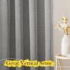 imageNICETOWN Linen Curtains for Windows 84 inch Length Rod Pocket ampamp Back Tab Semi Sheer Linen Curtains ampamp Drapes Privacy with Light Through for BedroomLiving Room Natural W52 x L84 2 PiecesCharcoal Gray