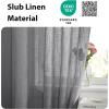 imageNICETOWN Linen Textured Door Curtain  White Sidelight Panel Curtain Semi Sheer French Front Door Curtain with Tieback for Kitchen 30 inches W x 40 inches L Single PanelDark Grey
