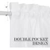imageNICETOWN Linen Textured Door Curtain  White Sidelight Panel Curtain Semi Sheer French Front Door Curtain with Tieback for Kitchen 30 inches W x 40 inches L Single PanelWhite