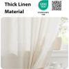 imageNICETOWN Linen Textured Door Curtain  White Sidelight Panel Curtain Semi Sheer French Front Door Curtain with Tieback for Kitchen 30 inches W x 40 inches L Single PanelNatural