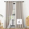 imageNICETOWN Lower PM25 Particles Full Shading Curtains Super HeavyDuty Noise Absorb Lined Blackout Curtains for Bedroom Privacy Window Treatment White Pack of 2 52 inches W x 95 inches LDust Filter  Grommet  Angora Linen