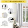 imageNICETOWN Lower PM25 Particles Full Shading Curtains Super HeavyDuty Noise Absorb Lined Blackout Curtains for Bedroom Privacy Window Treatment White Pack of 2 52 inches W x 95 inches LNatural