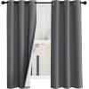imageNICETOWN Lower PM25 Particles Full Shading Curtains Super HeavyDuty Noise Absorb Lined Blackout Curtains for Bedroom Privacy Window Treatment White Pack of 2 52 inches W x 95 inches LDust Filter  Grommet  Grey