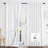 imageNICETOWN Lower PM25 Particles Full Shading Curtains Super HeavyDuty Noise Absorb Lined Blackout Curtains for Bedroom Privacy Window Treatment White Pack of 2 52 inches W x 95 inches LDust Filter  Back Tab  Pure White