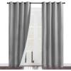 imageNICETOWN Lower PM25 Particles Full Shading Curtains Super HeavyDuty Noise Absorb Lined Blackout Curtains for Bedroom Privacy Window Treatment White Pack of 2 52 inches W x 95 inches LDust Filter  Grommet  Silver Grey