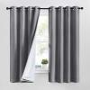 imageNICETOWN Lower PM25 Particles Full Shading Curtains Super HeavyDuty Noise Absorb Lined Blackout Curtains for Bedroom Privacy Window Treatment White Pack of 2 52 inches W x 95 inches LDust Filter  Grommet  Grey