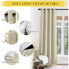 imageNICETOWN Lower PM25 Particles Full Shading Curtains Super HeavyDuty Noise Absorb Lined Blackout Curtains for Bedroom Privacy Window Treatment White Pack of 2 52 inches W x 95 inches LDust Filter  Grommet  Beige Linen
