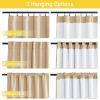 imageNICETOWN Lower PM25 Particles Full Shading Curtains Super HeavyDuty Noise Absorb Lined Blackout Curtains for Bedroom Privacy Window Treatment White Pack of 2 52 inches W x 95 inches LDust Filter  Back Tab  Biscotti Beige