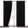 imageNICETOWN Lower PM25 Particles Full Shading Curtains Super HeavyDuty Noise Absorb Lined Blackout Curtains for Bedroom Privacy Window Treatment White Pack of 2 52 inches W x 95 inches LDust Filter  Grommet  Black