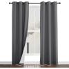 imageNICETOWN Lower PM25 Particles Full Shading Curtains Super HeavyDuty Noise Absorb Lined Blackout Curtains for Bedroom Privacy Window Treatment White Pack of 2 52 inches W x 95 inches LDust Filter  Grommet  Grey