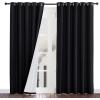 imageNICETOWN Lower PM25 Particles Full Shading Curtains Super HeavyDuty Noise Absorb Lined Blackout Curtains for Bedroom Privacy Window Treatment White Pack of 2 52 inches W x 95 inches LDust Filter  Grommet  Black