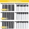 imageNICETOWN Lower PM25 Particles Full Shading Curtains Super HeavyDuty Noise Absorb Lined Blackout Curtains for Bedroom Privacy Window Treatment White Pack of 2 52 inches W x 95 inches LGrey Back Tab