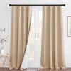imageNICETOWN Lower PM25 Particles Full Shading Curtains Super HeavyDuty Noise Absorb Lined Blackout Curtains for Bedroom Privacy Window Treatment White Pack of 2 52 inches W x 95 inches LDust Filter  Back Tab  Biscotti Beige