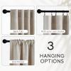 imageNICETOWN Natural Linen Curtains ampamp Drapes for Windows 84 inch Long Rod Pocket ampamp Back Tab Thick Flax Semi Sheer Privacy Assured with Light Filtering for BedroomLiving Room W55 x L84 2 PiecesOatmeal