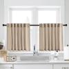 imageNICETOWN Natural Linen Curtains ampamp Drapes for Windows 84 inch Long Rod Pocket ampamp Back Tab Thick Flax Semi Sheer Privacy Assured with Light Filtering for BedroomLiving Room W55 x L84 2 PiecesAngora