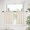 imageNICETOWN Natural Linen Curtains ampamp Drapes for Windows 84 inch Long Rod Pocket ampamp Back Tab Thick Flax Semi Sheer Privacy Assured with Light Filtering for BedroomLiving Room W55 x L84 2 PiecesNatural